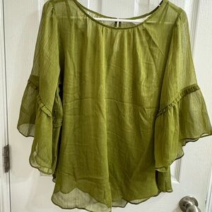 So perfect for Christmas!  Sheer green LC shirt with tags!